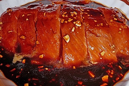 Lachs-Teriyaki auf Porreegem&uuml;se 1
