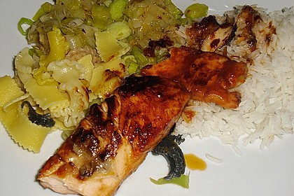Lachs-Teriyaki auf Porreegem&uuml;se 7