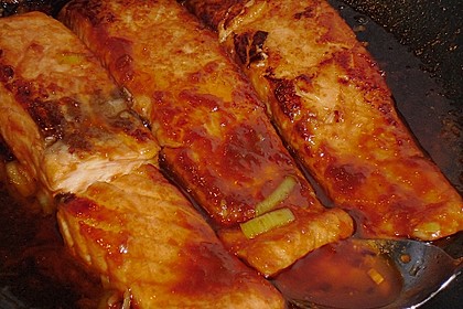 Lachs-Teriyaki auf Porreegem&uuml;se 8