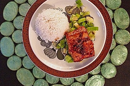 Lachs-Teriyaki auf Porreegem&uuml;se 12