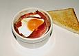 Fr&uuml;hst&uuml;cksei im Schinkenmantel
