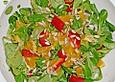Feldsalat mit Paprika und Orange