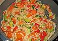 Zucchini - Reispfanne mit M&ouml;hren und Huhn