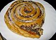 Bl&auml;tterteig - Mohnschnecken mit Marzipan