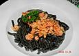 Flusskrebse mit  schwarzer Tagliatelle