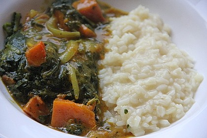K&uuml;rbis mit Spinat