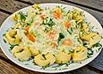 Tortellini mit Kaisergem&uuml;se - K&auml;seso&szlig;e
