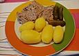 Pellkartoffeln mit Leberwurst