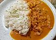 Garnelen - Curry mit Schinken