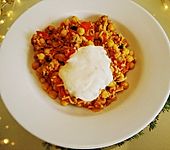 Hackfleisch - Reispfanne mit Curry, Kichererbsen und Rosinen (Bild)