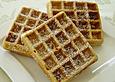 Waffeln mit Erdnussbutter