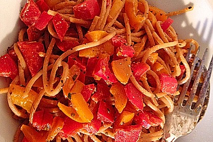 Paprika - Carbonara mit Spaghetti 4