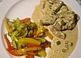 Rindergeschnetzeltes in Senf - Zwiebel - Sauce