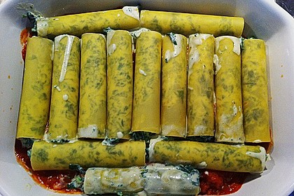 Cannelloni mit Ricotta und Spinat 4