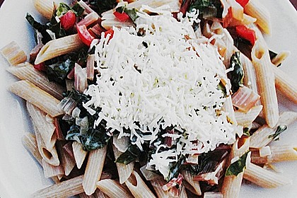 Spaghetti mit Mangold - Fetacreme 3