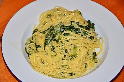Spaghetti mit Mangold - Fetacreme 4