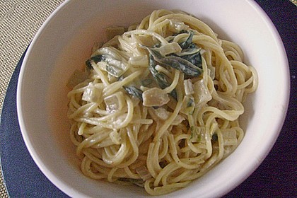 Spaghetti mit Mangold - Fetacreme 7