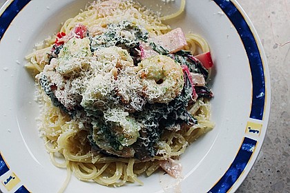 Spaghetti mit Mangold - Fetacreme 8