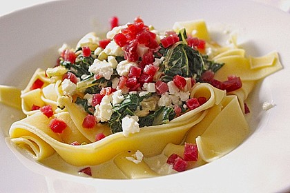 Spaghetti mit Mangold - Fetacreme 9