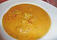 Scampis in Kokosmilch - Tomaten - Suppe