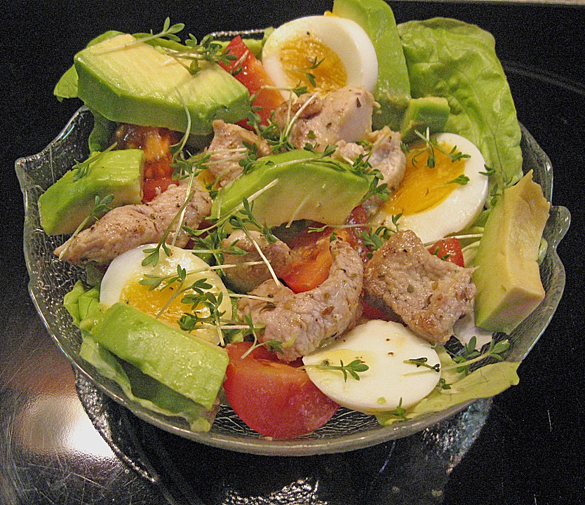 Avocado - Eier - Salat mit Putenstreifen (Rezept mit Bild) | Chefkoch.de
