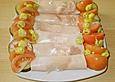Schinkenrollen mit gr&uuml;nen Salat