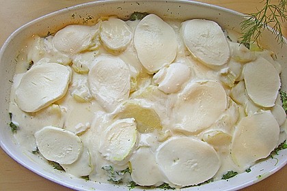 Dorschauflauf mit Spinat und Kartoffeln 1
