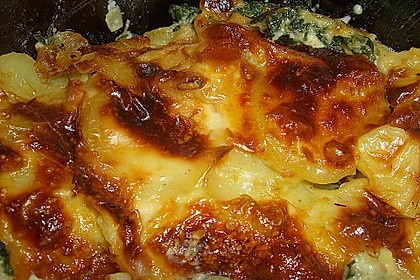 Dorschauflauf mit Spinat und Kartoffeln 2