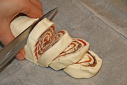 Bl&auml;tterteig - Lachs - Schnecken 1