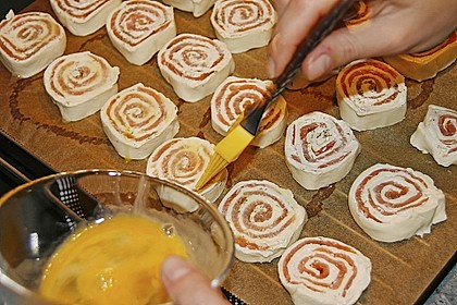 Bl&auml;tterteig - Lachs - Schnecken 2