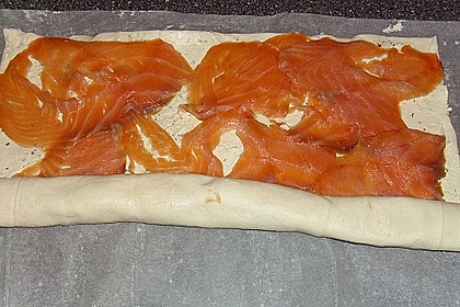 Bl&auml;tterteig - Lachs - Schnecken 3