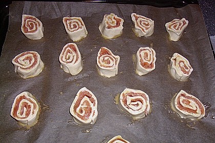 Bl&auml;tterteig - Lachs - Schnecken 4