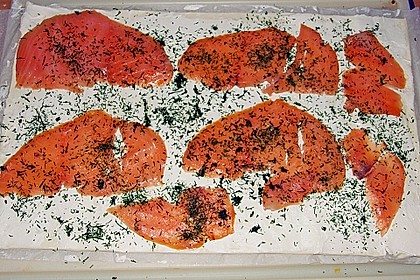 Bl&auml;tterteig - Lachs - Schnecken 6