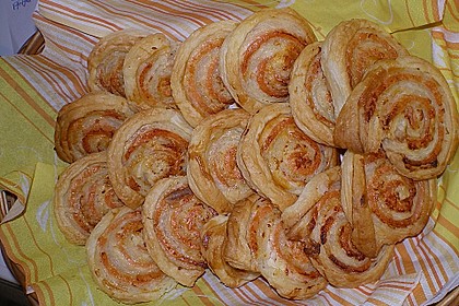 Bl&auml;tterteig - Lachs - Schnecken 14