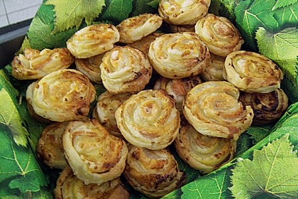 Bl&auml;tterteig - Lachs - Schnecken 20