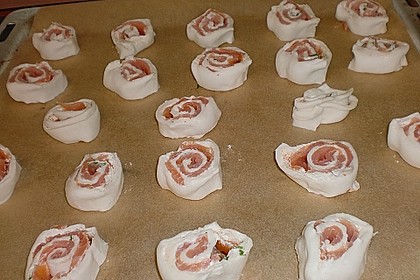 Bl&auml;tterteig - Lachs - Schnecken 25
