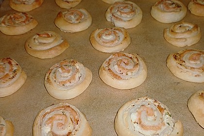Bl&auml;tterteig - Lachs - Schnecken 26