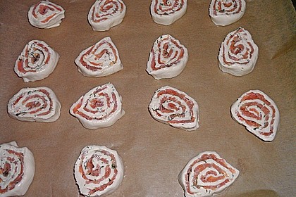 Bl&auml;tterteig - Lachs - Schnecken 33