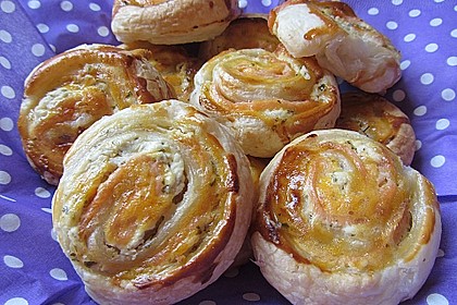 Bl&auml;tterteig - Lachs - Schnecken 38