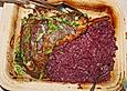 Geschmorte Wildschweinkeule