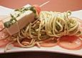 Spaghetti - Pesto - Salat