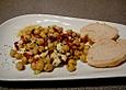 Kichererbsensalat mit getrockneten Tomaten und Feta