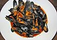 Miesmuscheln im Tomaten - Knoblauch - Sud