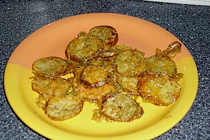 Gebackene Knoblauch - Kartoffelscheiben