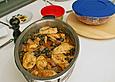 H&auml;hnchen mit Zitronen und schwarzen Oliven geschmort