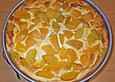 K&auml;sekuchen mit Pfirsich