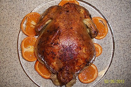 Brathuhn &agrave; la Orange