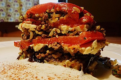 Gef&uuml;llte Paprika mit Joghurtsauce 6