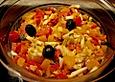 Paprika - Eier - Salat mit Oliven