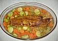Schweinefilet auf Lauch - Karotten - Gem&uuml;se